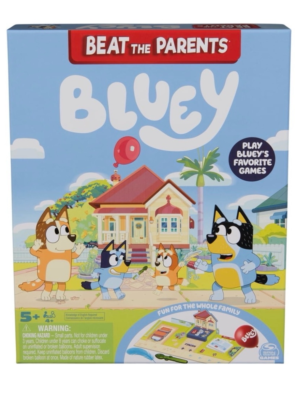 Bluey Beat The Parents Family Board Game